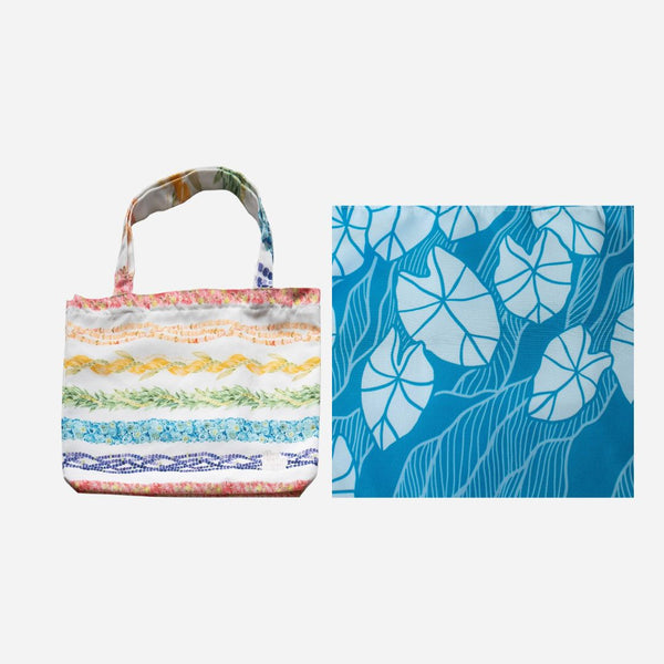 Keiki Dept - Lei Anuenue tote + Blue Mauka Kalo Kapa Moe
