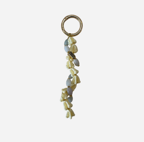 Oceans End - Twist Jade & Crown Flower Keychain