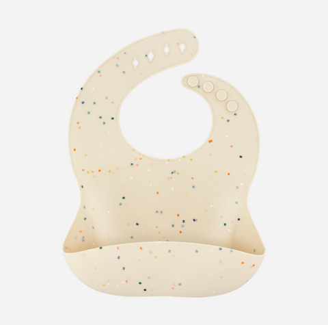Ava + Oliver - Silicone Bib - Coconut Confetti