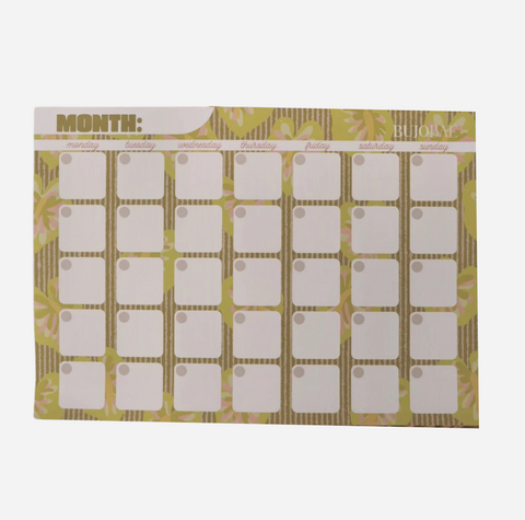 BUJOBAE - Monthly Notepad - Hilo Obake Anthurium