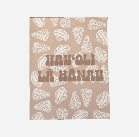 BUJOBAE - Greeting Card - Hau'oli Lā Hānau x Naupaka Pūpū in Sand