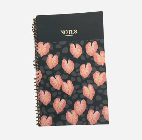 BUJOBAE - Coil Notebook - Hilo Pink Anthurium x Cinder Coil