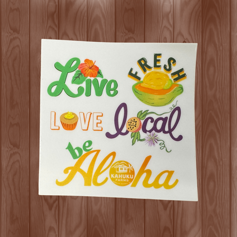 Kahuku Farms - Be Aloha Sticker