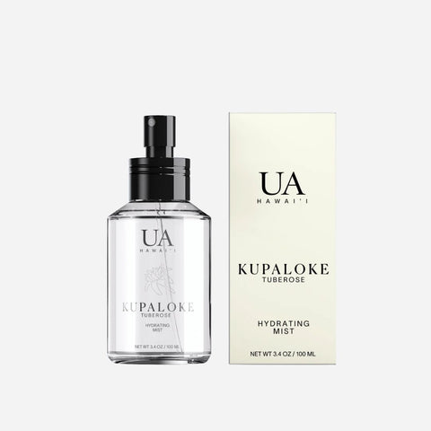 Kupaloke hydrating mist bottle and packaging on a white background