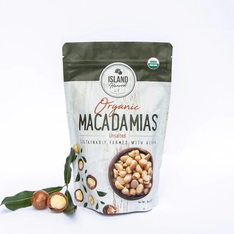 Island Harvest - Unsalted Organic Macadamias - 4 oz.