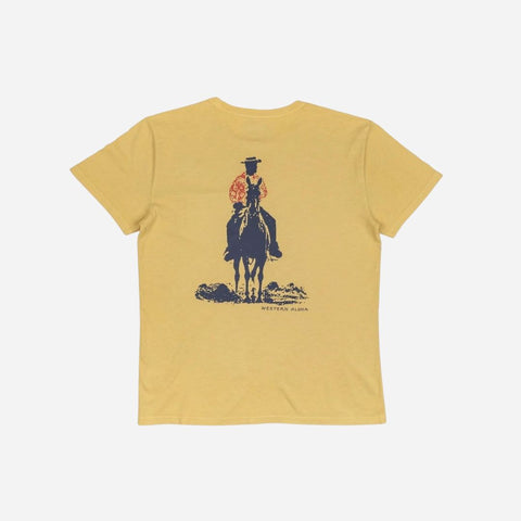 Western Aloha - Paniolo On Horseback Pocket Tee