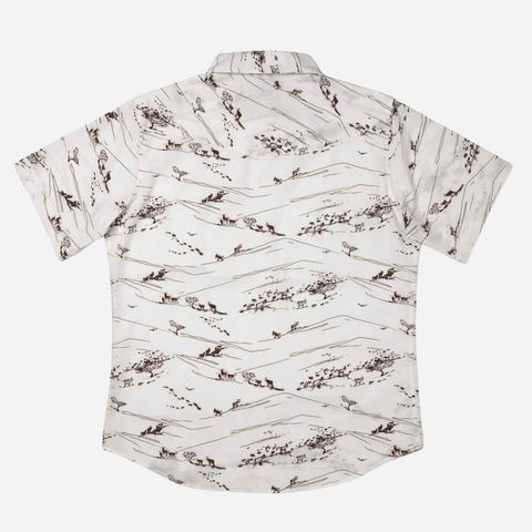 Western Aloha - Saddle Road Short Sleeve - White/Red