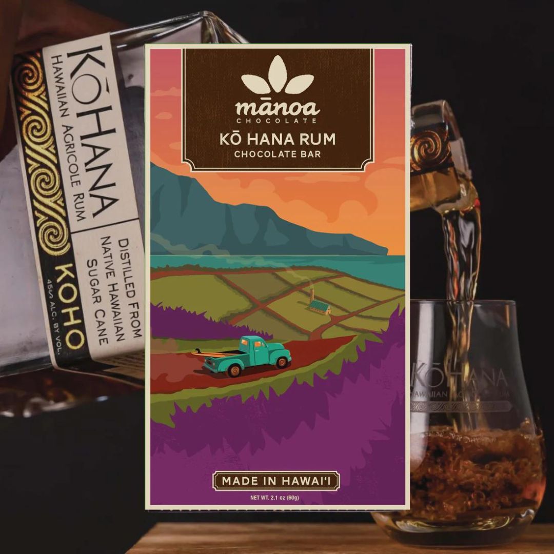 Mānoa Chocolate x KōHana - KōHana Rum Bar 75%