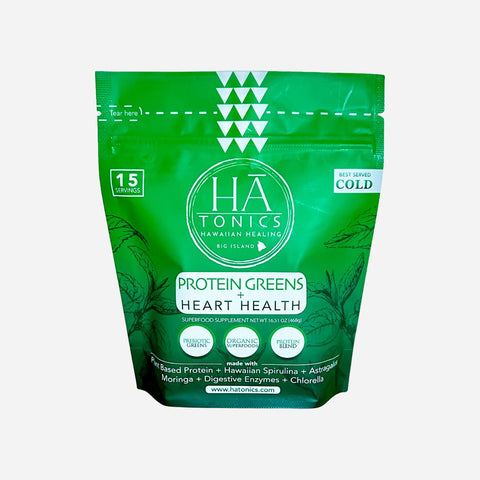 SHOWCASE SPECIAL - HA TONICS - Protein Greens + Heart Health Powdered Drink Mix 16.51 oz