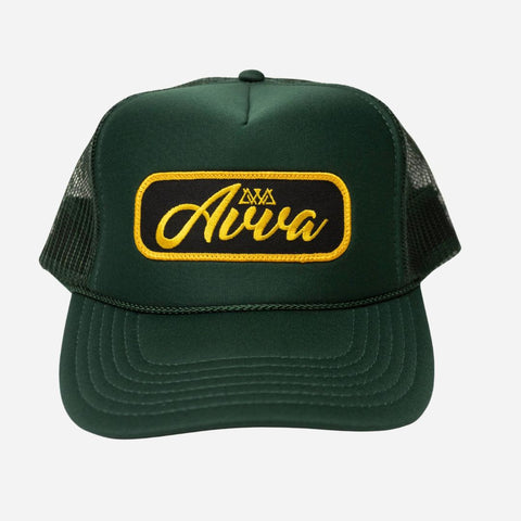 Ambassadors With Aloha - Cursive AVVA Foam Trucker - Dark Green