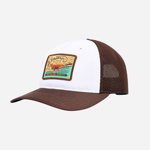 Western Aloha - Take It Easy Snapback - Brown / White