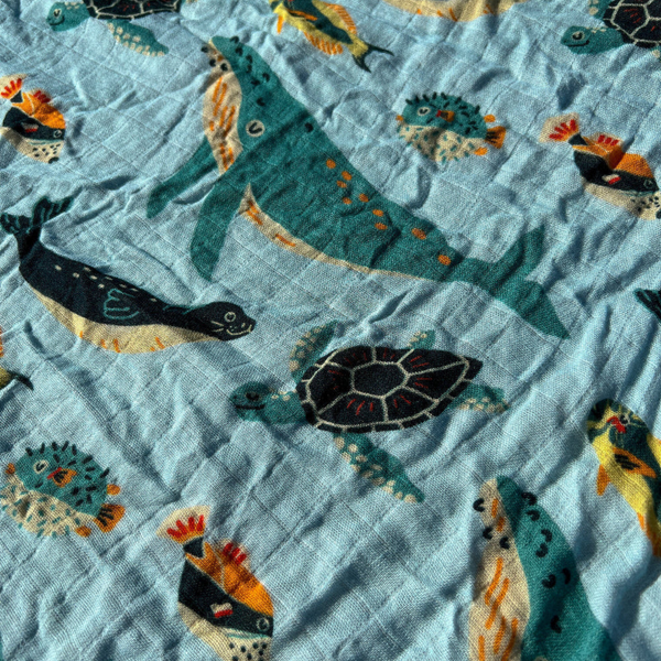 sea animals on blanket