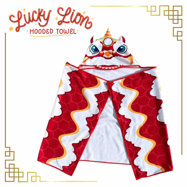 Keiki Kaukau - Lucky Lion Hooded Towel