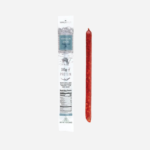 Red protein stick with packaging on a white background