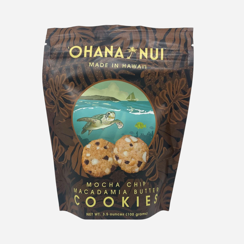 bag of ohaha nui mocha chip cookies