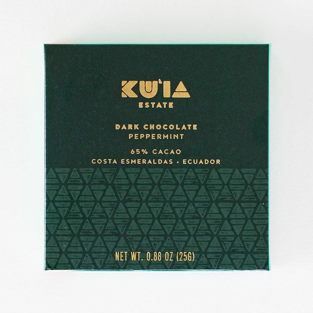 Maui Ku'ia Estate - Peppermint Dark Chocolate Bar - 25g