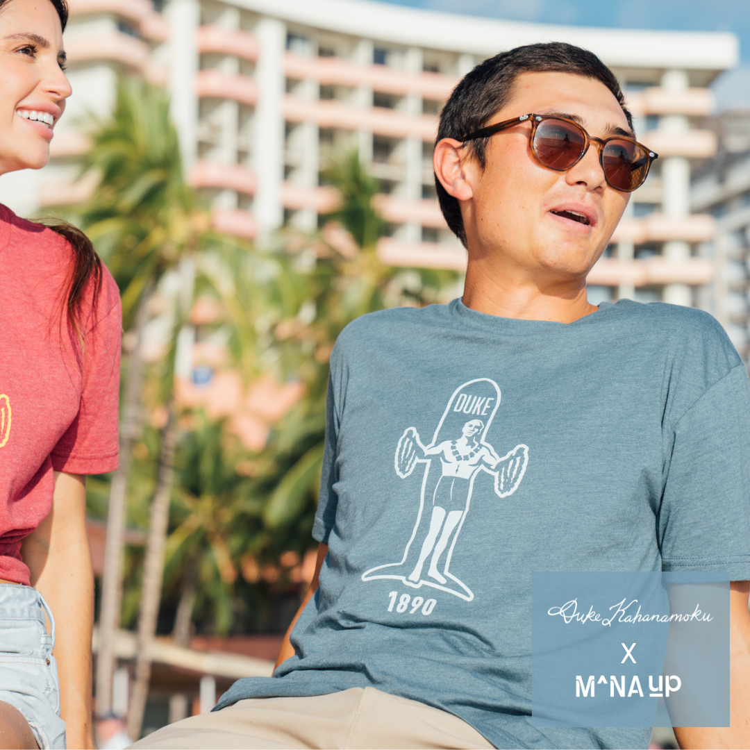 Duke Kahanamoku x Aloha Modern T shirt Blue Duke 1890 House