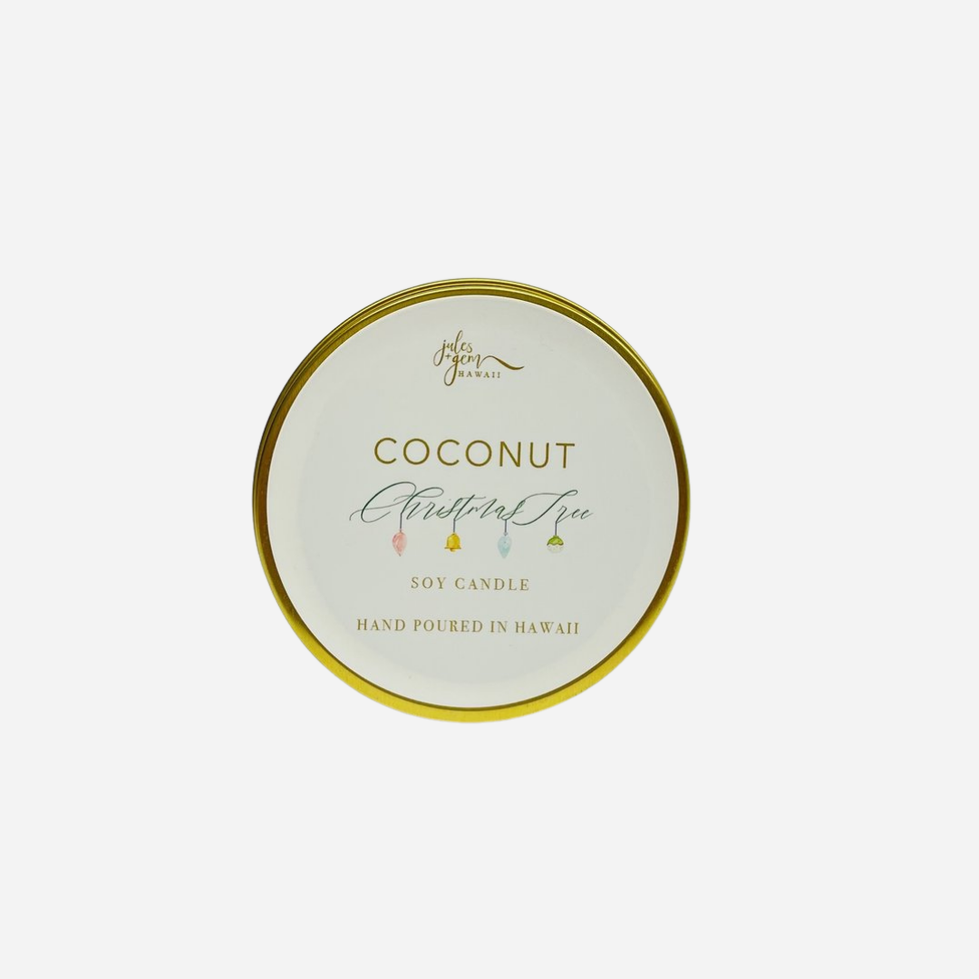 Jules + Gem - 3.5 oz Soy Candle - Coconut Christmas Tree