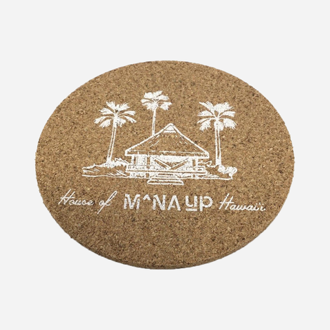 House of Mana Up Logo Cork Coaster