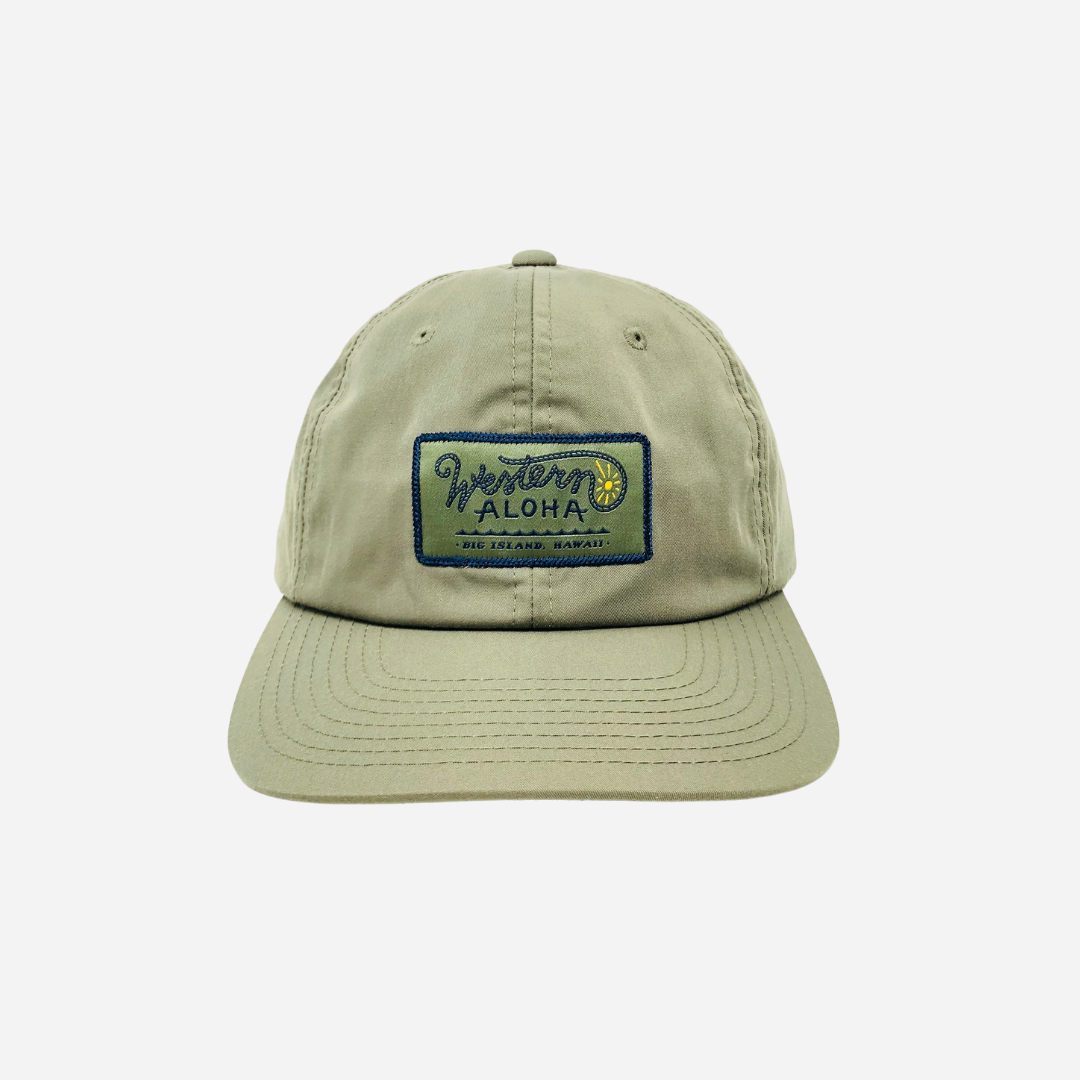 Western Aloha - Recycled Poly Patch Logo Dad Cap - Loden