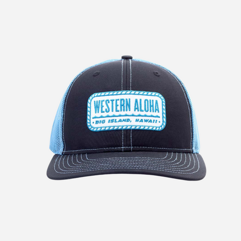 Western Aloha - Rope Logo Snapback Hat - Blue