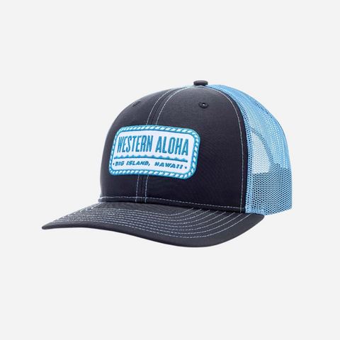 Western Aloha - Rope Logo Snapback Hat - Blue