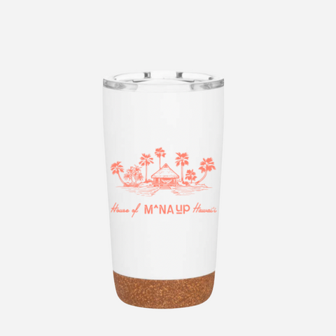 House of Mana Up Logo - 16oz Water Bottle with Cork Bottom