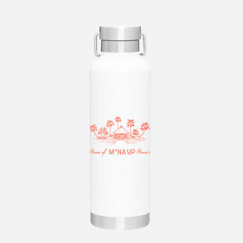 House of Mana Up Logo - 24oz Water Bottle with Metal Handle