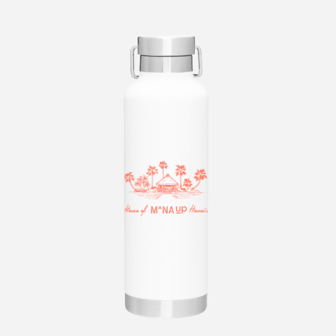 House of Mana Up Logo - 24oz Water Bottle with Metal Handle