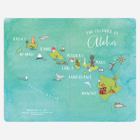 Bradley & Lily - Islands Map Mini Notebook