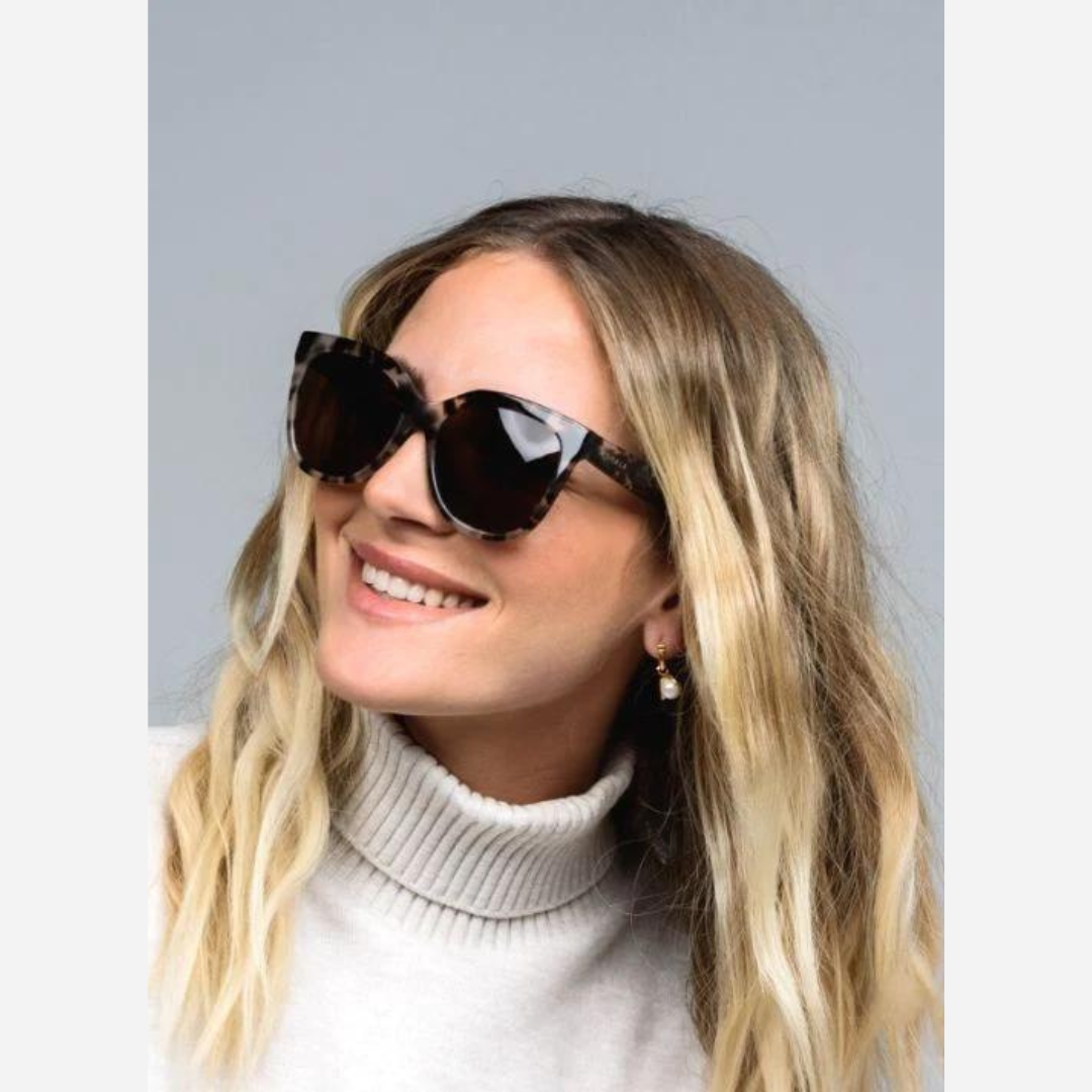 Mohala Eyewear Pikake Havana Tortoise with Polarized Tan Lenses