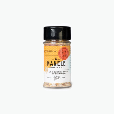 Spice jar labeled 'Manele Spice Co.' on a white background