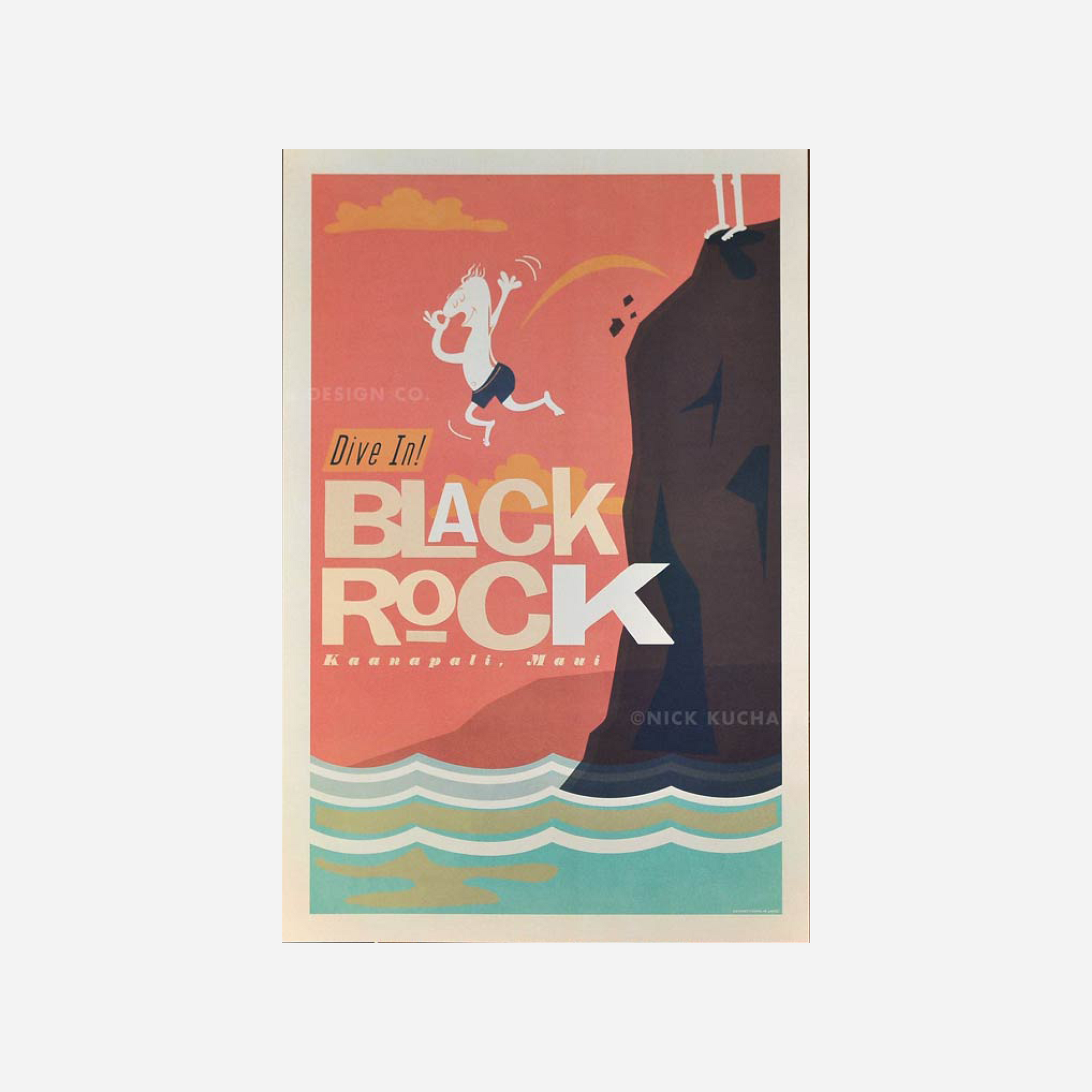 *Nick Kuchar Travel Poster - Black Rock