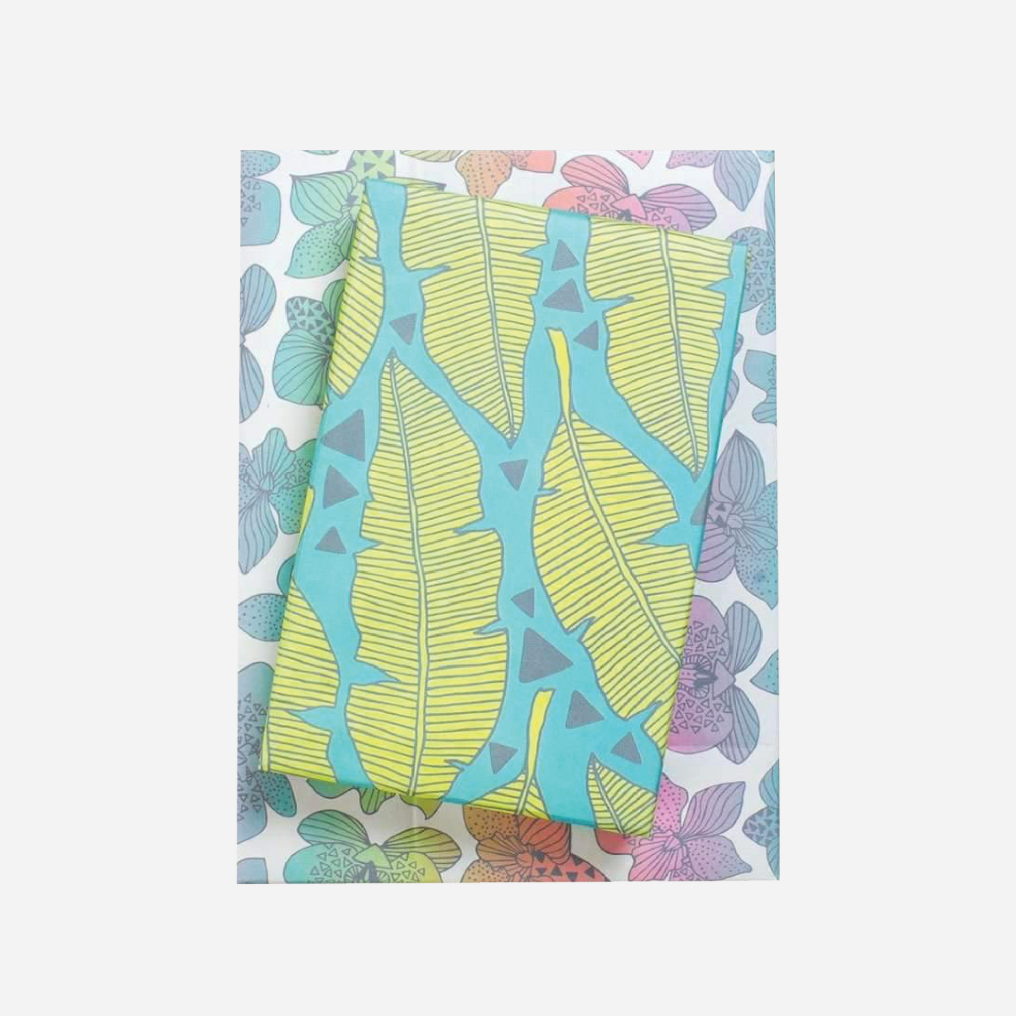 Wrappily Wrapping Paper Set - Jana Lam/ Tropical Leaves/ Rainbow Orchids